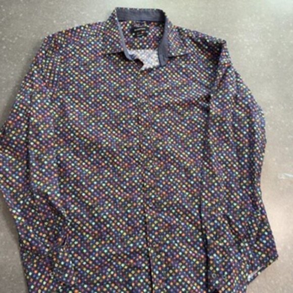 Bugatchi Shaped Fit Floral Button-Up Shirt – Size Large - Picture 4 of 14